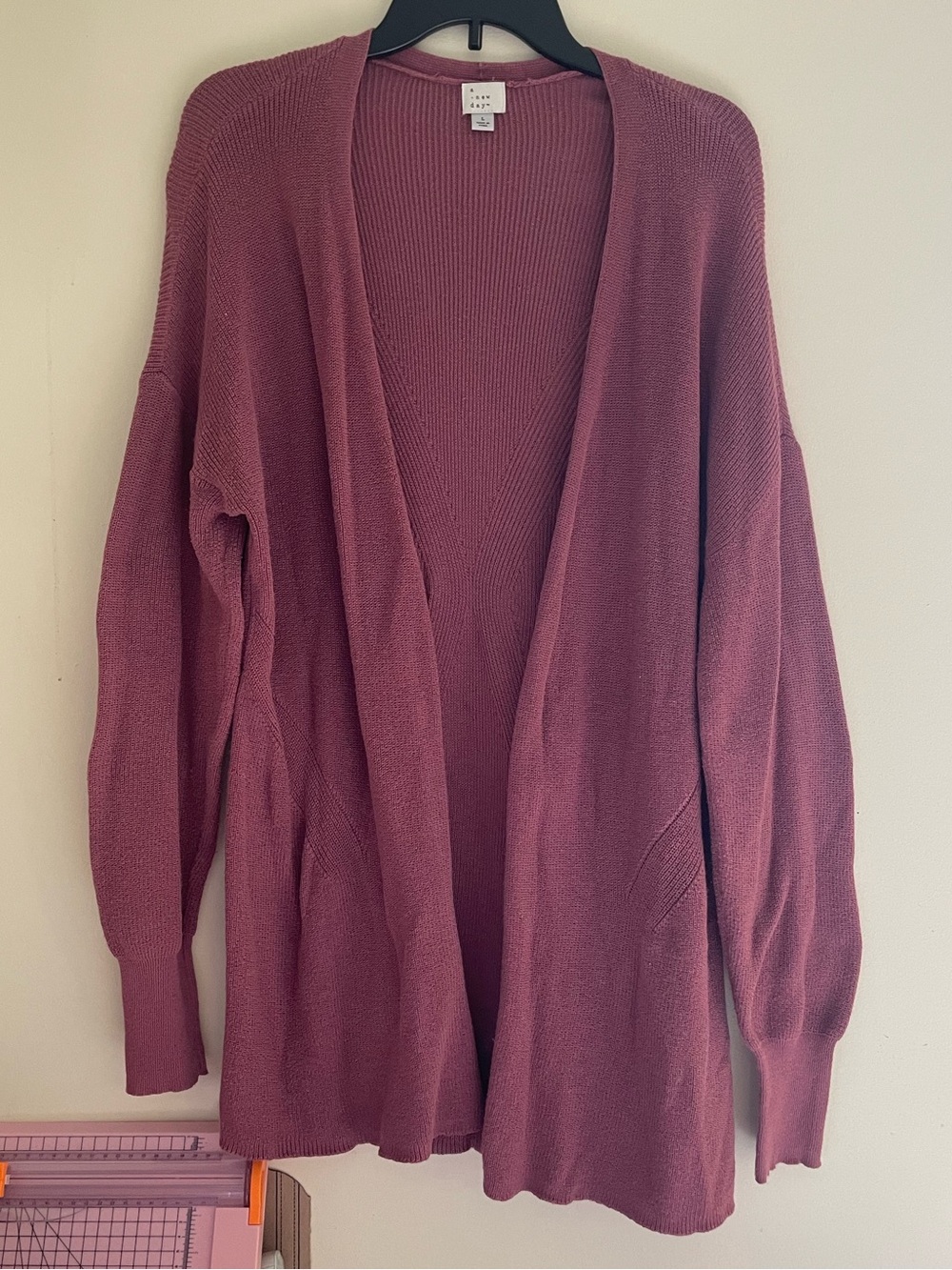 Open-Front Dusty Rose Cardigan Sweater - A New Day